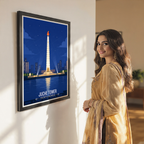 Juche Tower - North Korea - Travel Wall Art Deco Poster Print