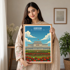 Kumsusan Palace of Sun - North Korea - Travel Wall Art Deco Poster Print