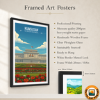 Kumsusan Palace of Sun - North Korea - Travel Wall Art Deco Poster Print