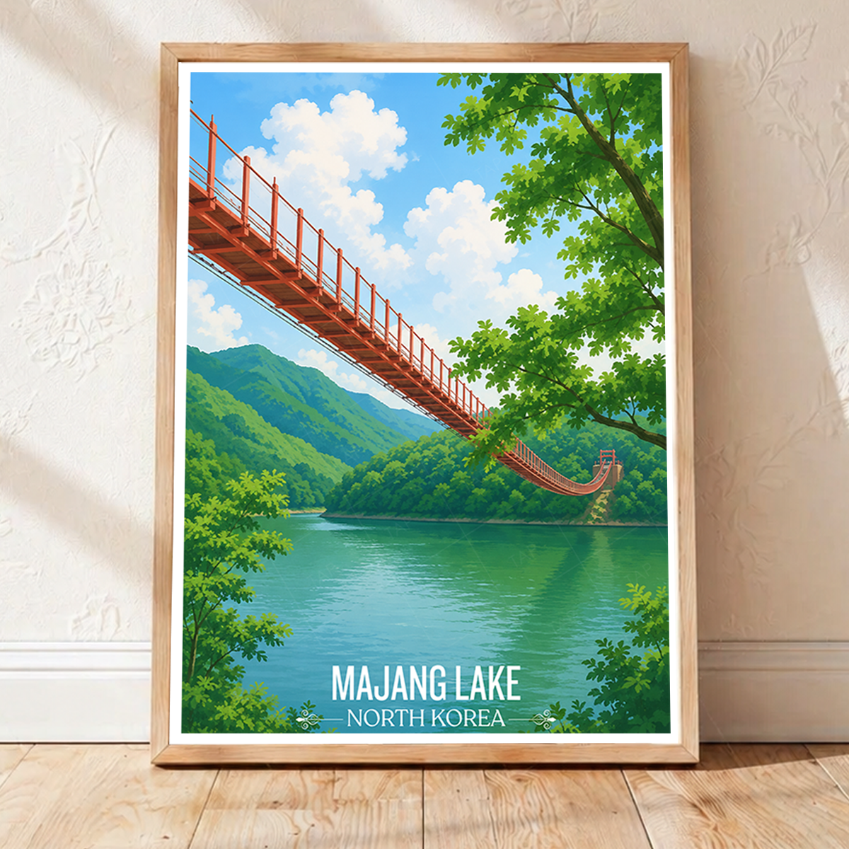 Majang Lake - North Korea - Travel Wall Art Deco Poster Print