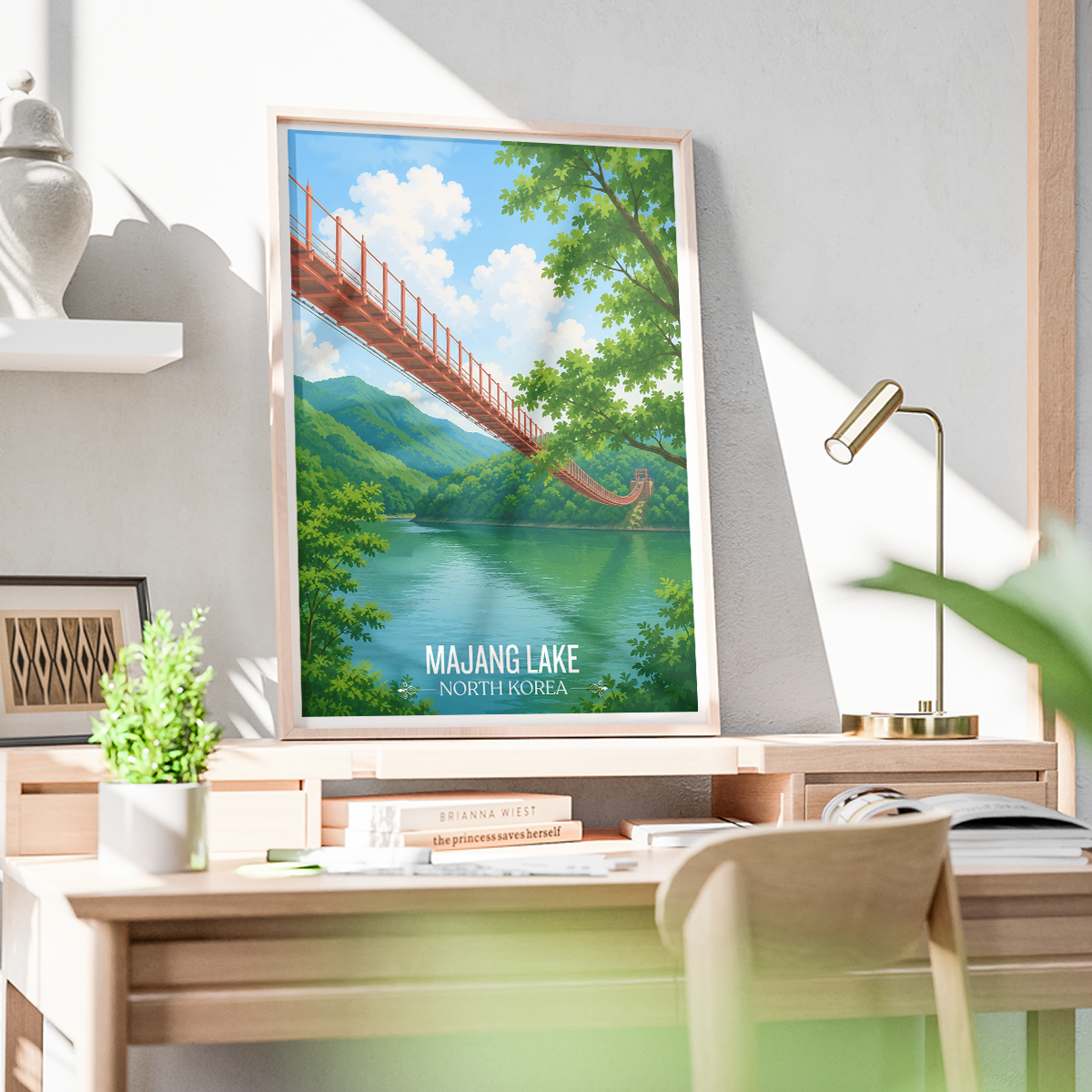 Majang Lake - North Korea - Travel Wall Art Deco Poster Print
