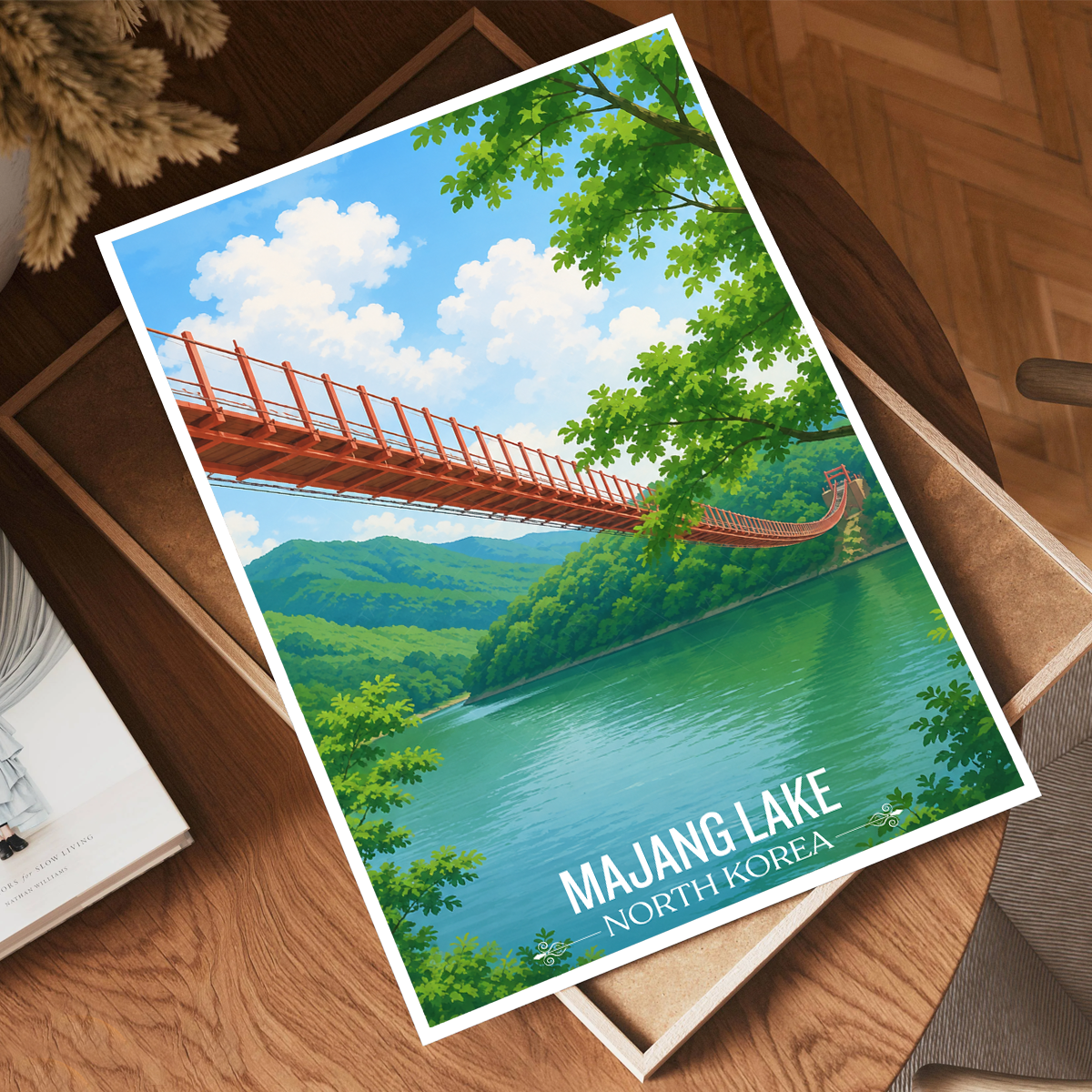 Majang Lake - North Korea - Travel Wall Art Deco Poster Print
