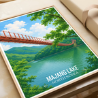 Majang Lake - North Korea - Travel Wall Art Deco Poster Print