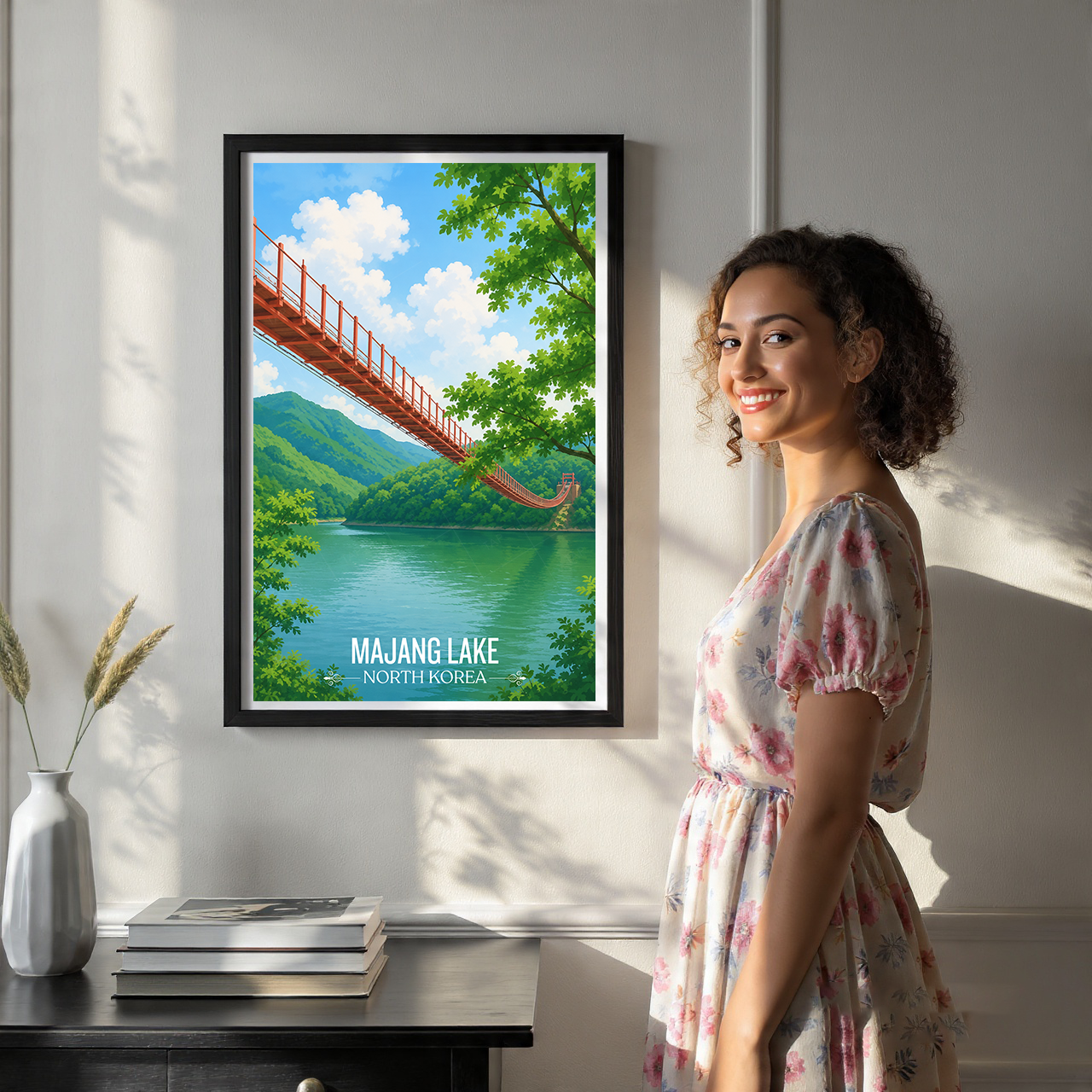 Majang Lake - North Korea - Travel Wall Art Deco Poster Print