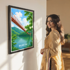 Majang Lake - North Korea - Travel Wall Art Deco Poster Print