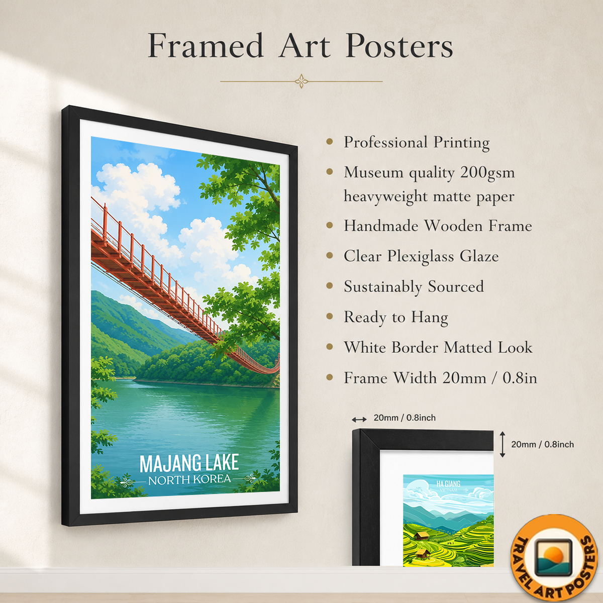 Majang Lake - North Korea - Travel Wall Art Deco Poster Print