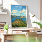Mount Paektu - North Korea - Travel Wall Art Deco Poster Print