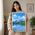 Mount Paektu - North Korea - Travel Wall Art Deco Poster Print