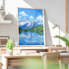 Mount Paektu - North Korea - Travel Wall Art Deco Poster Print