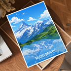Mount Paektu - North Korea - Travel Wall Art Deco Poster Print