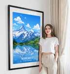 Mount Paektu - North Korea - Travel Wall Art Deco Poster Print