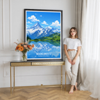 Mount Paektu - North Korea - Travel Wall Art Deco Poster Print