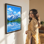 Mount Paektu - North Korea - Travel Wall Art Deco Poster Print