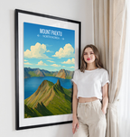 Mount Paektu - North Korea - Travel Wall Art Deco Poster Print