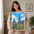 Pyongyang - North Korea - Travel Wall Art Deco Poster Print