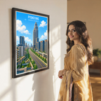 Pyongyang - North Korea - Travel Wall Art Deco Poster Print