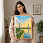 Pyongyang - North Korea - Travel Wall Art Deco Poster Print