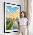 Pyongyang - North Korea - Travel Wall Art Deco Poster Print