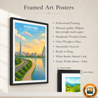 Pyongyang - North Korea - Travel Wall Art Deco Poster Print