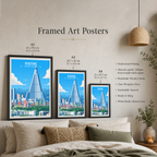 Ryugyong - North Korea - Travel Wall Art Deco Poster Print
