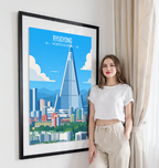 Ryugyong - North Korea - Travel Wall Art Deco Poster Print