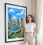Songhwa Street - North Korea - Travel Wall Art Deco Poster Print