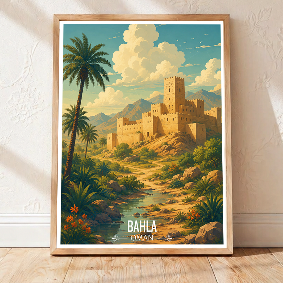 Bahla - Oman - Travel Art Wall Deco Poster - Art Print - Travel Art Poster