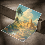 Bahla - Oman - Travel Art Wall Deco Poster - Art Print - Travel Art Poster