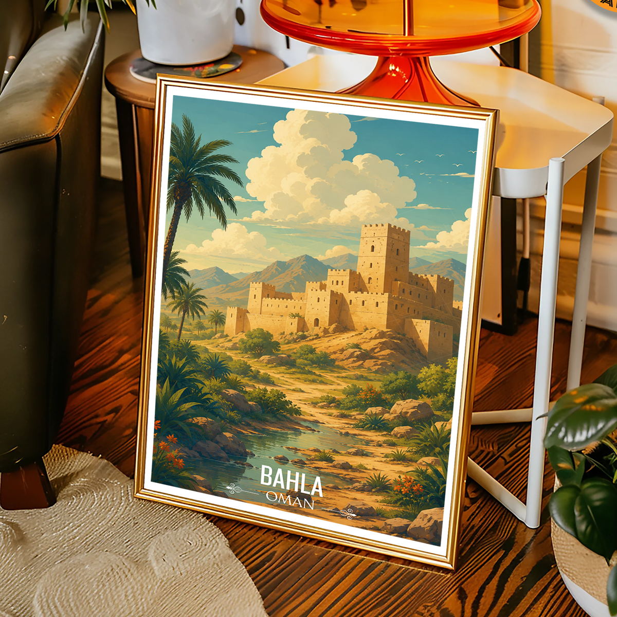 Bahla - Oman - Travel Art Wall Deco Poster - Art Print - Travel Art Poster