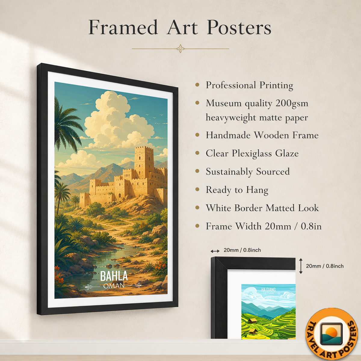 Bahla - Oman - Travel Art Wall Deco Poster - Art Print - Travel Art Poster