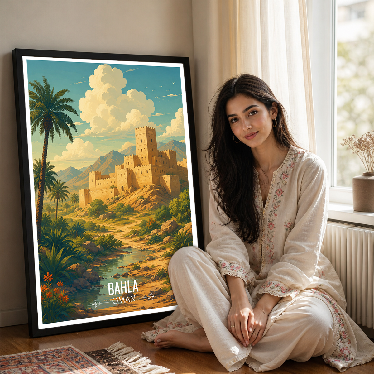 Bahla - Oman - Travel Art Wall Deco Poster - Art Print - Travel Art Poster