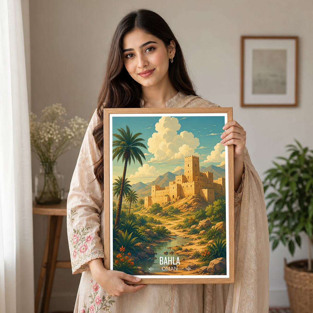 Bahla - Oman - Travel Art Wall Deco Poster - Art Print - Travel Art Poster