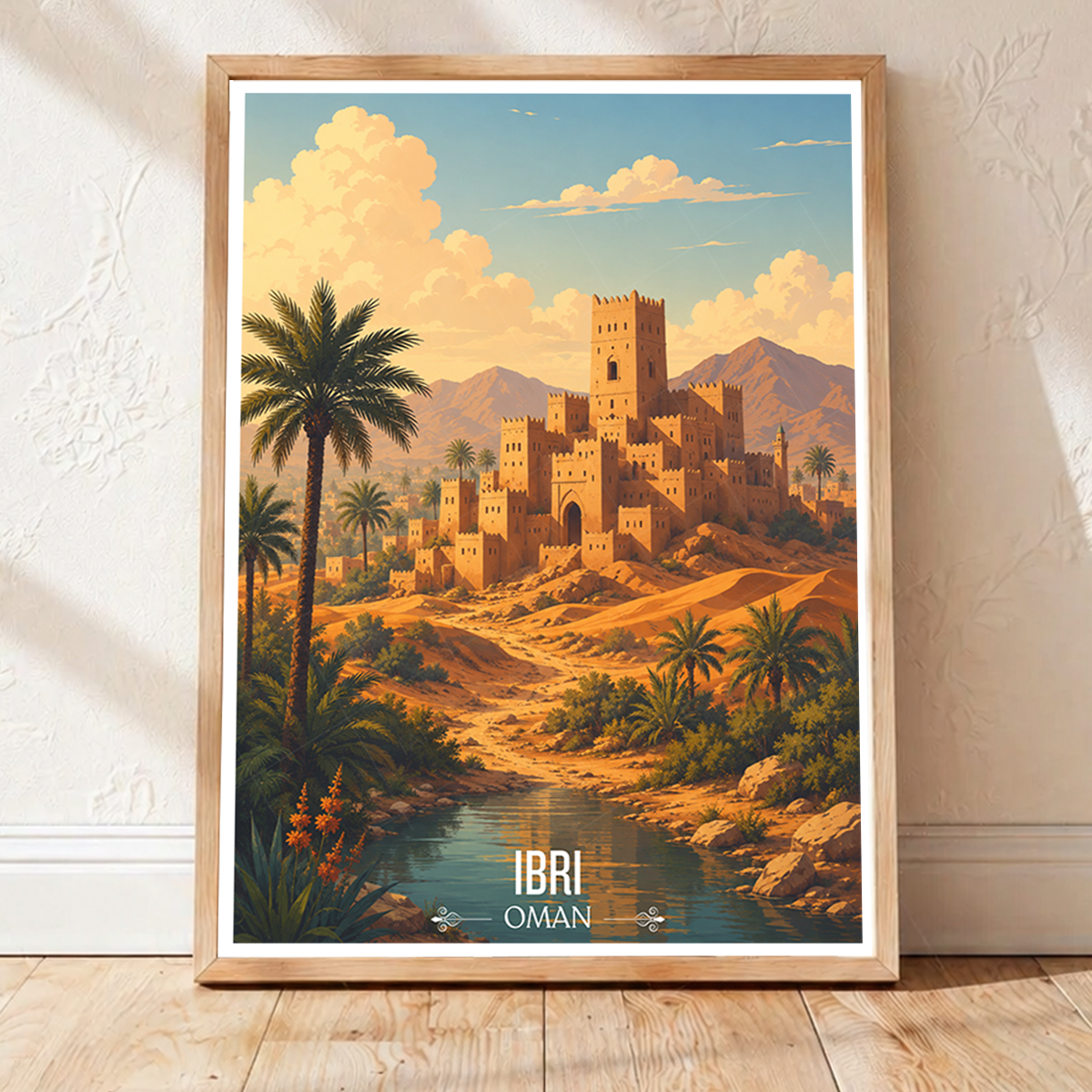 Ibri - Oman - Travel Art Wall Deco Poster - Art Print - Travel Art Poster