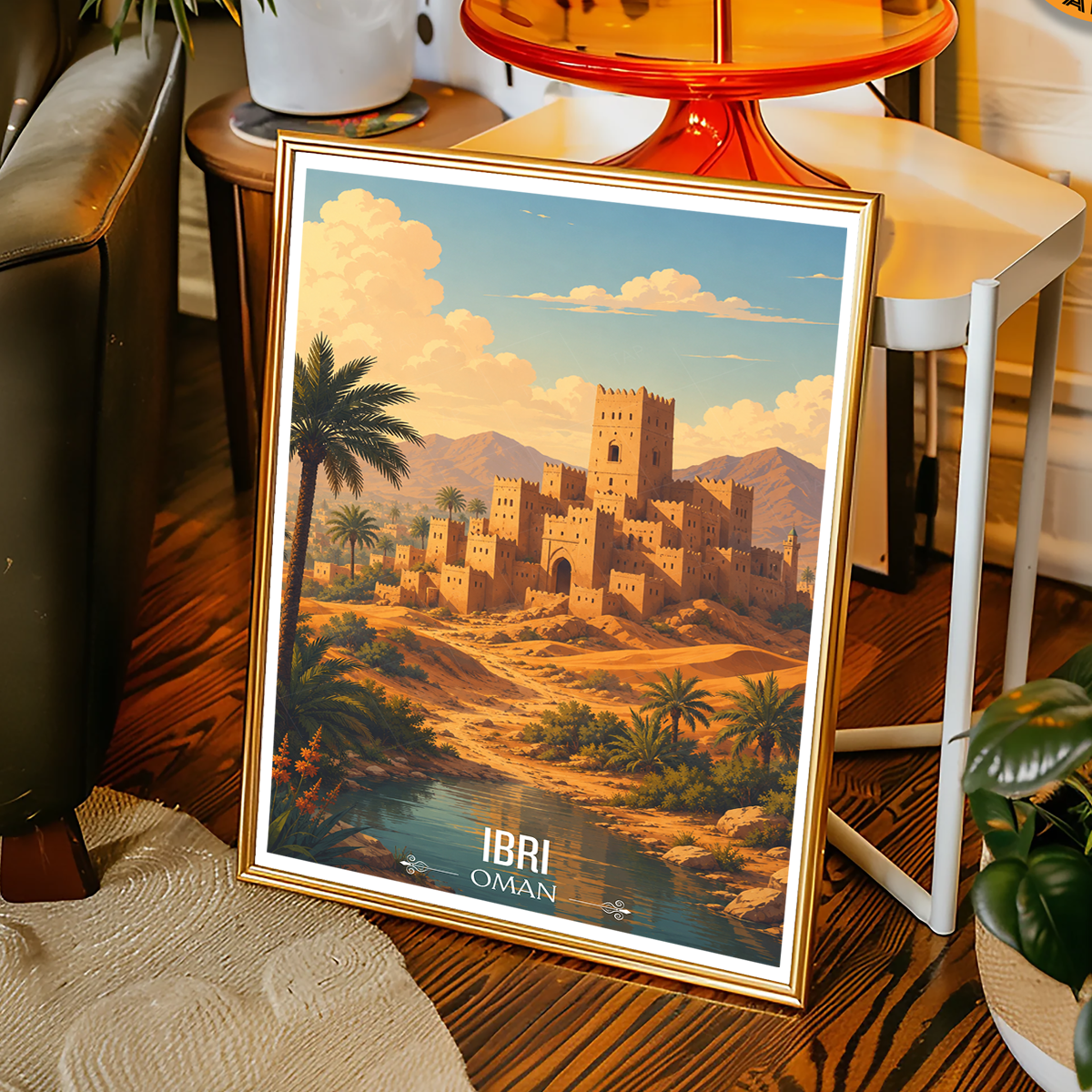 Ibri - Oman - Travel Art Wall Deco Poster - Art Print - Travel Art Poster