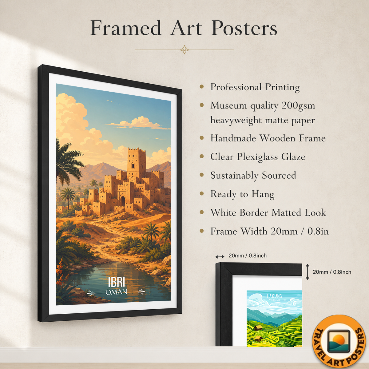 Ibri - Oman - Travel Art Wall Deco Poster - Art Print - Travel Art Poster