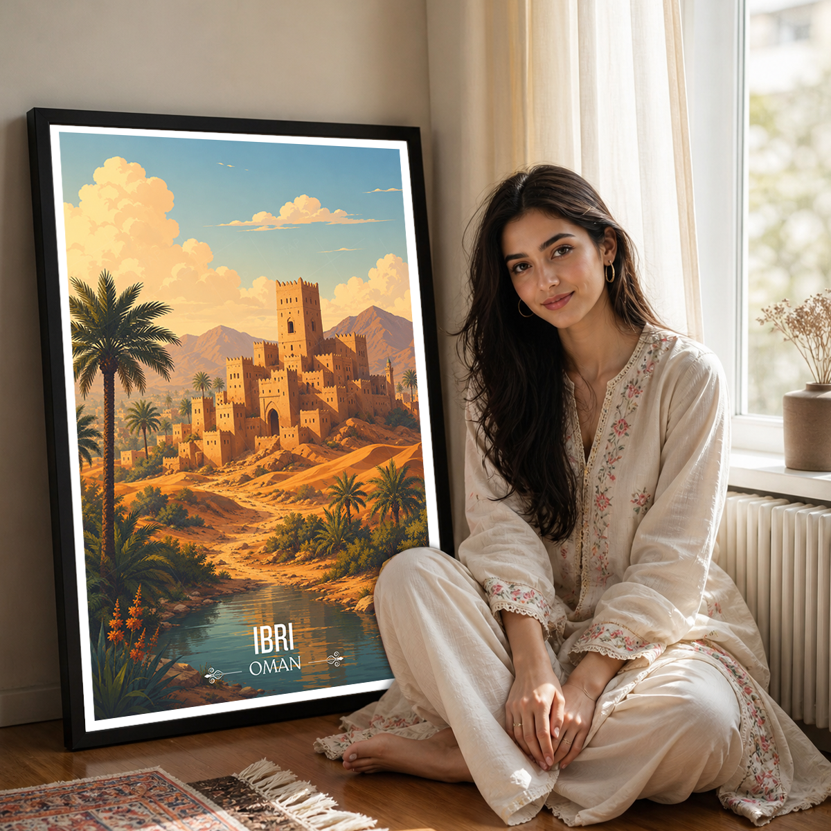 Ibri - Oman - Travel Art Wall Deco Poster - Art Print - Travel Art Poster
