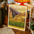 Jebel Akhdar - Oman - Travel Art Wall Deco Poster - Art Print - Travel Art Poster
