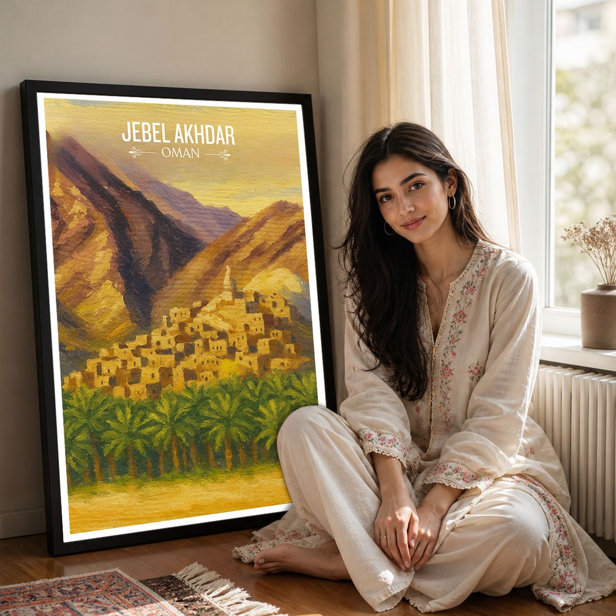 Jebel Akhdar - Oman - Travel Art Wall Deco Poster - Art Print - Travel Art Poster