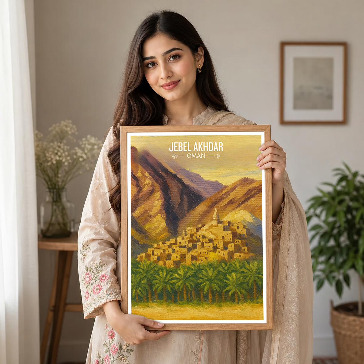 Jebel Akhdar - Oman - Travel Art Wall Deco Poster - Art Print - Travel Art Poster
