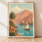 Khasab - Oman - Travel Art Wall Deco Poster - Art Print - Travel Art Poster