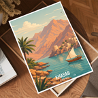 Khasab - Oman - Travel Art Wall Deco Poster - Art Print - Travel Art Poster