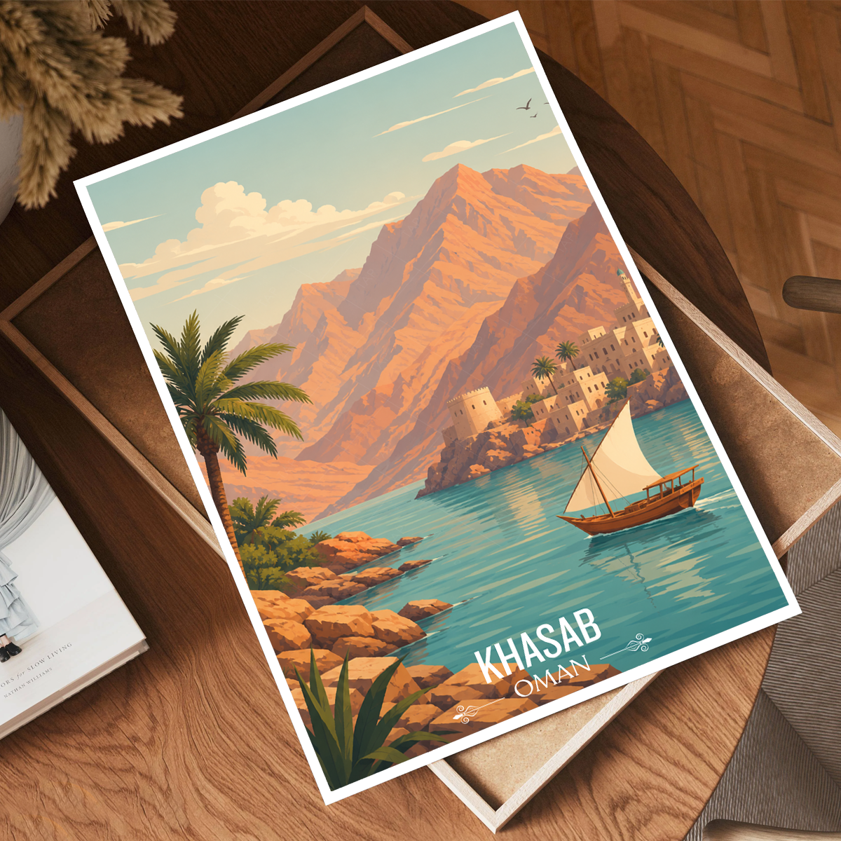 Khasab - Oman - Travel Art Wall Deco Poster - Art Print - Travel Art Poster