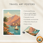 Khasab - Oman - Travel Art Wall Deco Poster - Art Print - Travel Art Poster
