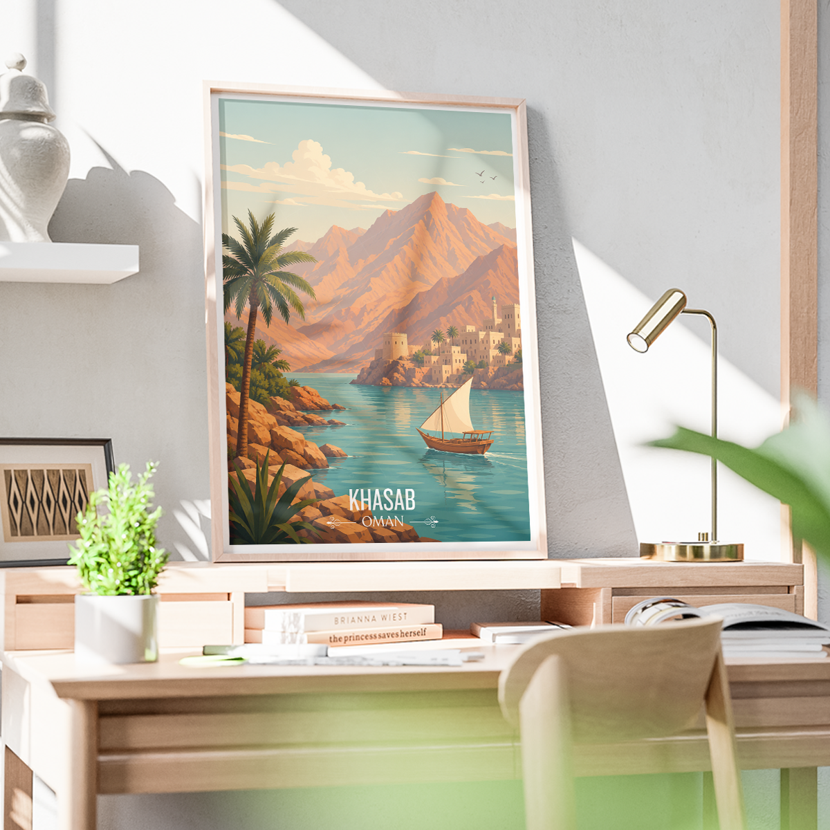 Khasab - Oman - Travel Art Wall Deco Poster - Art Print - Travel Art Poster