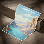 Musandam Fjords - Oman - Travel Art Wall Deco Poster - Art Print - Travel Art Poster