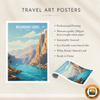 Musandam Fjords - Oman - Travel Art Wall Deco Poster - Art Print - Travel Art Poster