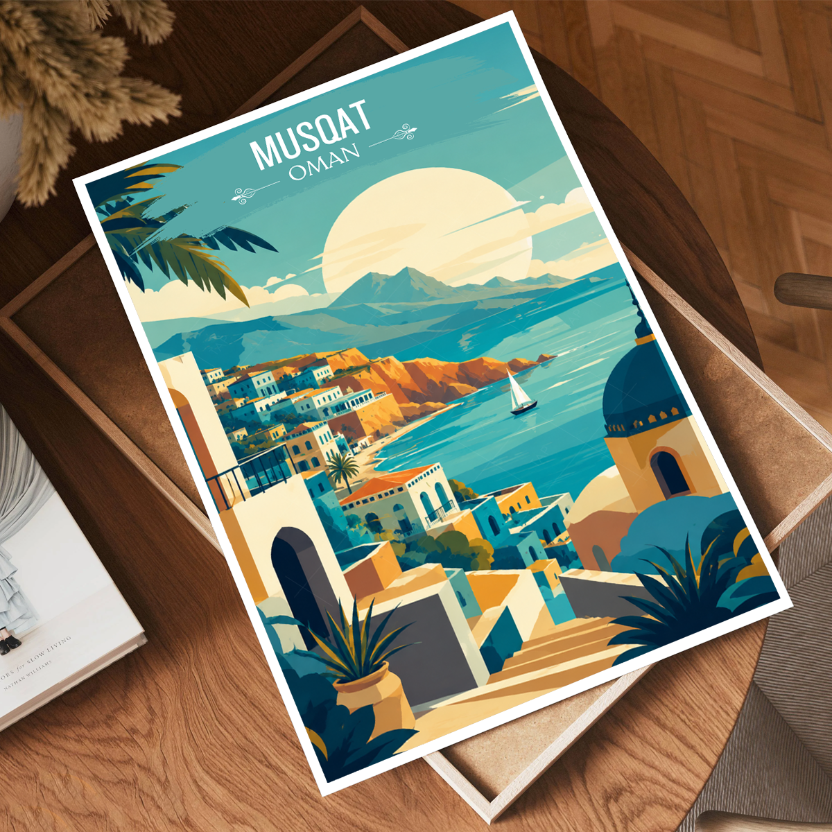 Musqat - Oman - Travel Art Wall Deco Poster - Art Print - Travel Art Poster