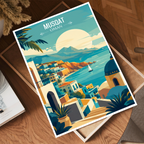 Musqat - Oman - Travel Art Wall Deco Poster - Art Print - Travel Art Poster