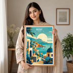 Musqat - Oman - Travel Art Wall Deco Poster - Art Print - Travel Art Poster