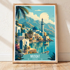 Royal Musqat - Oman - Travel Art Wall Deco Poster - Art Print - Travel Art Poster
